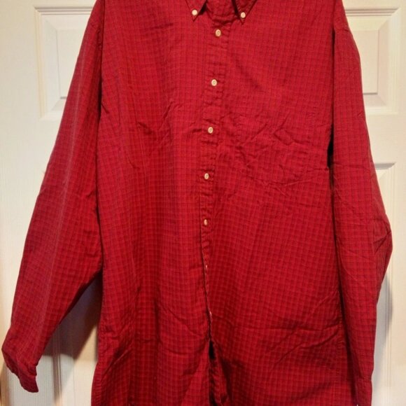 EUC Gant USA Adirondack Poplin XL Tall Men's 100% Cotton Red Button-Up Shirt - Picture 1 of 6
